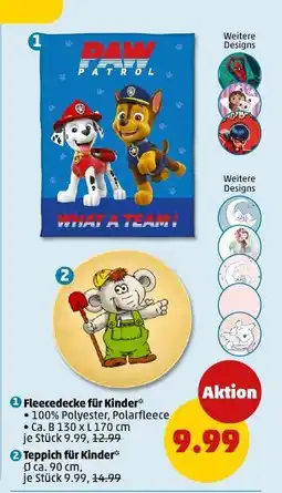 PENNY Fleecedecke für Kinder Angebot