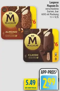 diska Langnese Magnum Eis Angebot