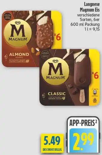 diska Langnese Magnum Eis Angebot