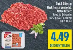 diska Gut & Günstig Hackfleisch gemischt, fettreduziert Angebot
