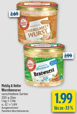 diska Mehlig & Heller Wurstkonserve Angebot