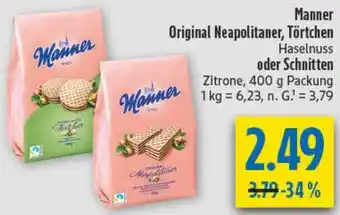 diska Manner Original Neapolitaner, Törtchen oder Schnitten Angebot