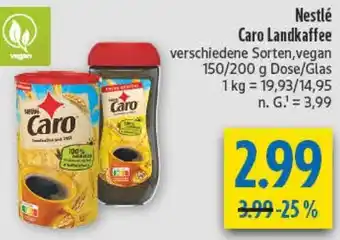 diska Nestlé Caro Landkaffee Angebot