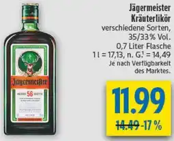 diska Jägermeister Kräuterlikör Angebot
