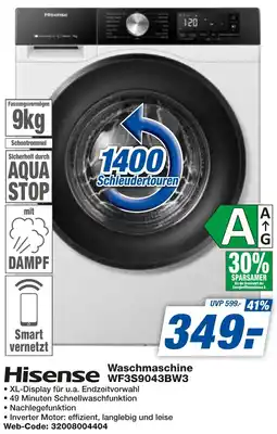 expert Techno Land Hisense Waschmaschine WF3S9043BW3 Angebot