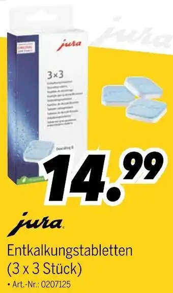 MEDIMAX jura Entkalkungstabletten (3x3 Stück) Angebot