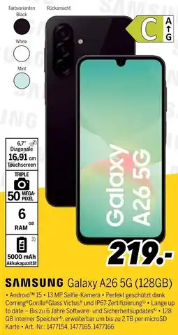 MEDIMAX SAMSUNG Galaxy A26 5G (128GB) Angebot