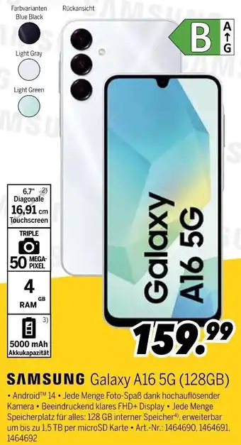 MEDIMAX SAMSUNG Galaxy A16 5G (128GB) Angebot