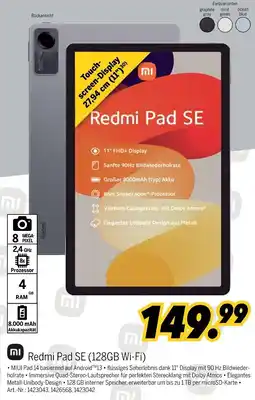 MEDIMAX Redmi Pad SE (128GB Wi-Fi) Angebot