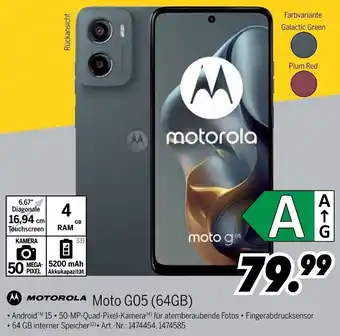 MEDIMAX MOTOROLA Moto G05 (64GB) Angebot