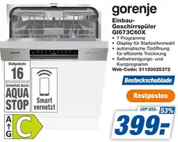 expert Techno Land gorenje Einbau Geschirrspüler GI673C60X Angebot