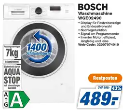 expert Techno Land BOSCH Waschmaschine WGE02490 Angebot