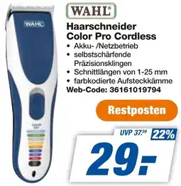 expert Techno Land WAHL Haarschneider Color Pro Cordless Angebot