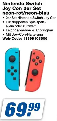 expert Techno Land Nintendo Switch Joy Con 2er Set neon-rot/neon-blau Angebot