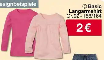 Woolworth Basic langarmshirt Angebot