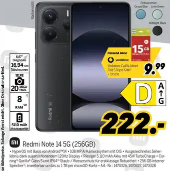 MEDIMAX Xiaomi redmi note 14 5g (256gb) Angebot