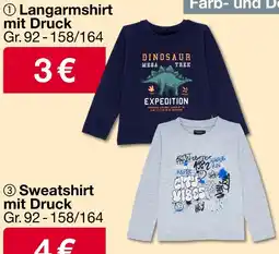 Woolworth Langarmshirt mit druck Angebot