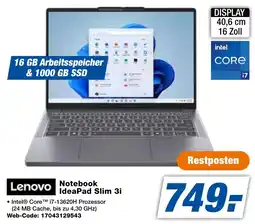 expert Techno Land Lenovo Notebook IdeaPad Slim 3i Angebot