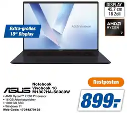 expert Techno Land ASUS Notebook Vivobook 18 M1807HA-S8089W Angebot