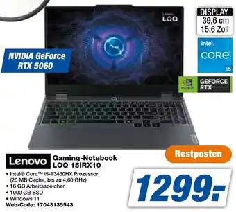 expert Techno Land Lenovo Gaming-Notebook LOQ 15IRX10 Angebot