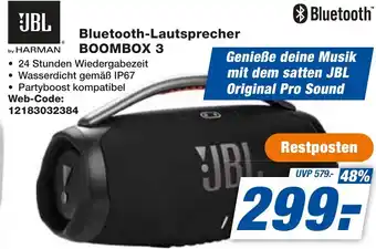 expert Techno Land JBL Bluetooth-Lautsprecher BOOMBOX 3 Angebot