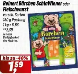 Simmel Reinert Bärchen SchlaWiener oder Fleischwurst Angebot