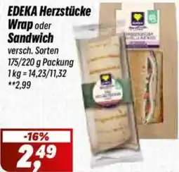 Simmel EDEKA Herzstücke Wrap oder Sandwich Angebot