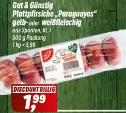 Simmel Gut & Günstig Plattpfirsiche „Paraguayos" gelb-oder weißfleischig Angebot