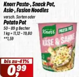 Simmel Knorr Pasta-, Snack Pot, Asia-, Fusion Noodles oder Potato Pot Angebot