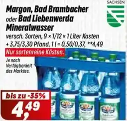 Simmel Margon, Bad Brambacher oder Bad Liebenwerda Mineralwasser Angebot