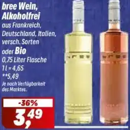 Simmel bree Wein, Alkoholfrei oder Bio Angebot