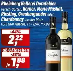 Simmel Rheinberg Kellerei Dornfelder, Kerner, Morio Muskat, Riesling, Grauburgunder oder Chardonnay Angebot