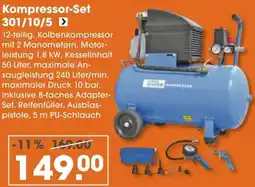V Baumarkt Güde Kompressor-Set 301/10/5 Angebot