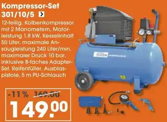 V Baumarkt Güde Kompressor-Set 301/10/5 Angebot