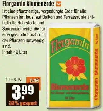 V Baumarkt Florgamin Blumenerde Angebot