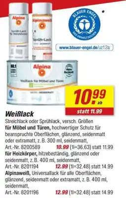 toom Baumarkt Alpina WeiBlack Angebot