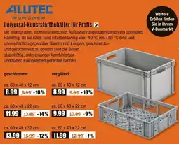 V Baumarkt ALUTEC MÜNCHEN Universal-Kunststoffbehälter für Profis Angebot