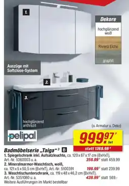 toom Baumarkt pelipal Badmöbelserie ,,Taiga" Angebot