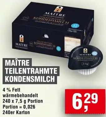 Handelshof Maître teilentrahmte kondensmilch Angebot