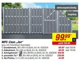 toom Baumarkt WPC-Zaun ,,Jan" Angebot