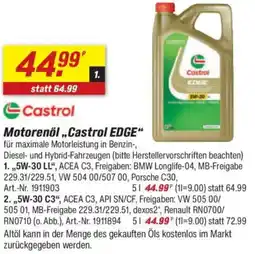 toom Baumarkt Castrol Motorenöl „Castrol EDGE" Angebot