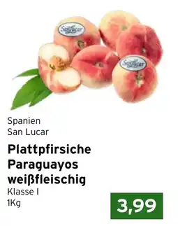 CAP Markt San Lucar Plattpfirsiche Paraguayos weißfleischig Angebot
