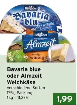 CAP Markt Bergader Bavaria blue oder Almzeit Weichkäse Angebot