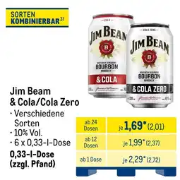 METRO Jim Beam & Cola/Cola Zero Angebot