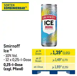 METRO Smirnoff Ice Angebot