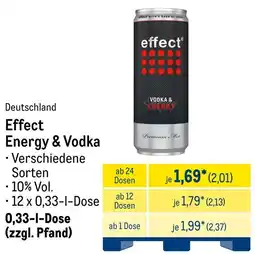 METRO Effect Energy & Vodka Angebot