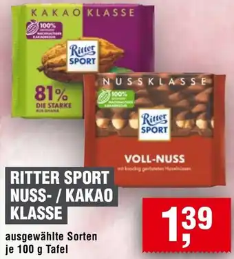 Handelshof Ritter sport nuss-/kakao klasse Angebot