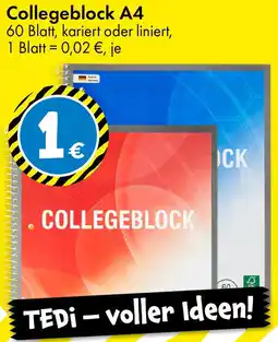 TEDi Collegeblock A4 Angebot