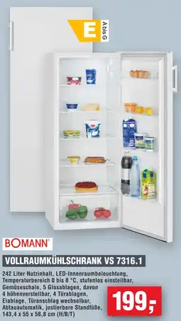 Handelshof Bomann vollraumkühlschrank VS 7316.1 Angebot