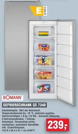 Handelshof Bomann gefrierschrank GS 7340 Angebot